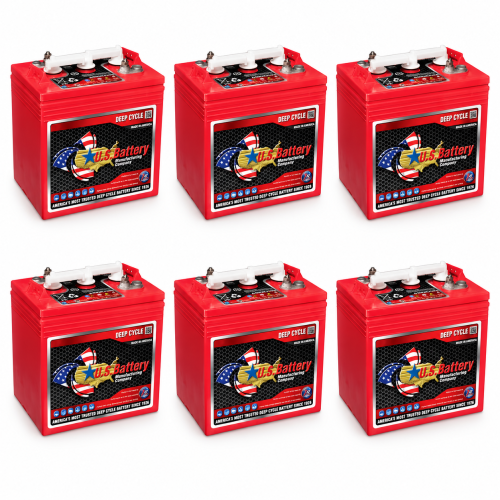 Komplet akumulatorów 36 V do wózka – 6 × US Battery US 2000 XC 220 Ah